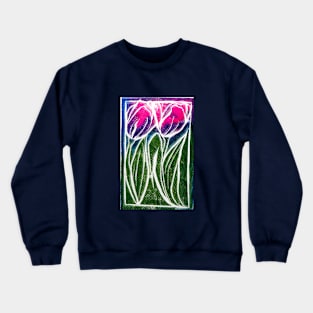Pink Tulips Crewneck Sweatshirt